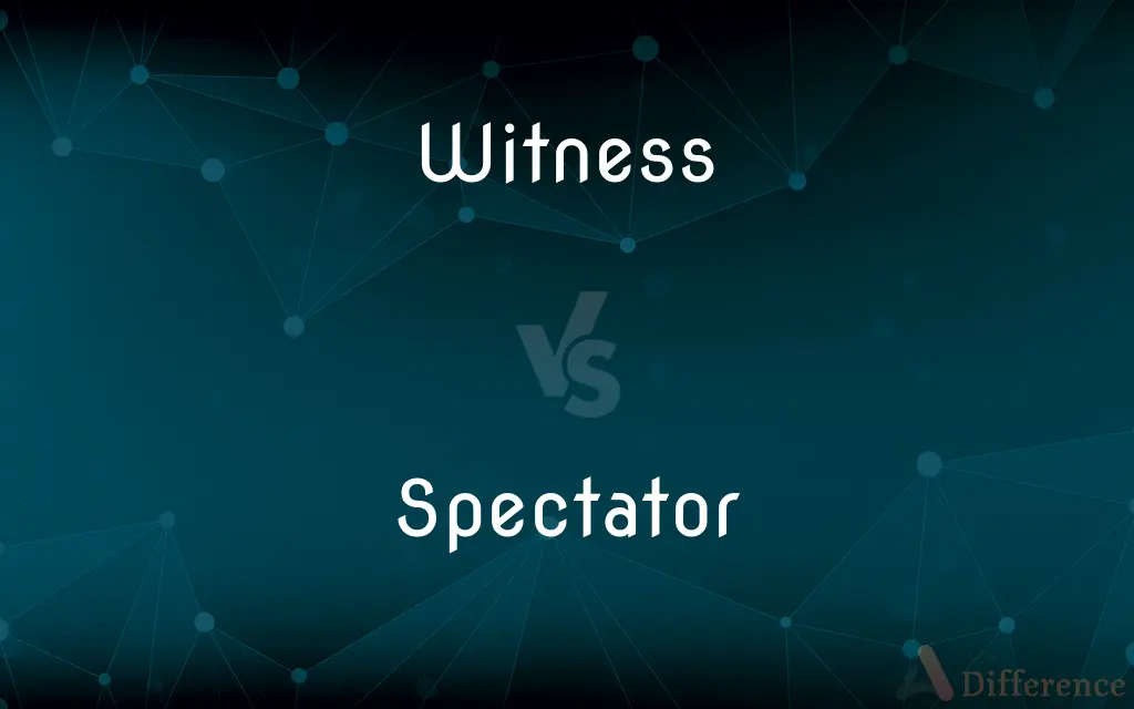 Witness vs. Spectator — What's the Difference?