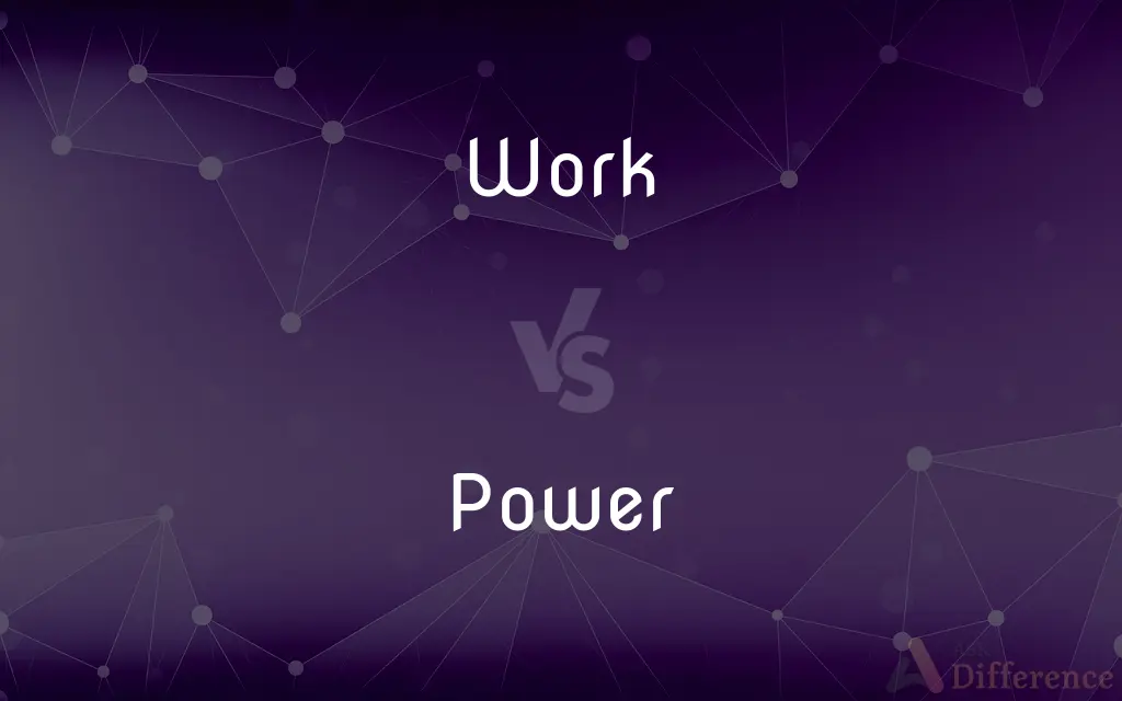 Work vs. Power — What's the Difference?