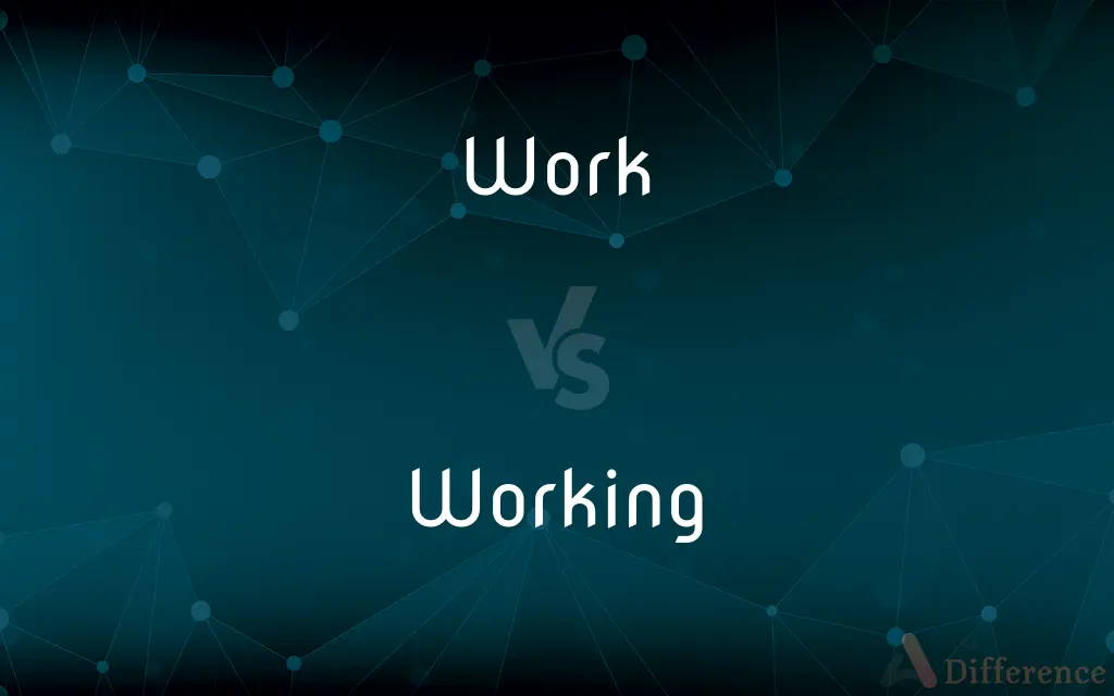 Work vs. Working — What's the Difference?