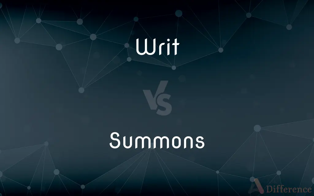 Writ vs. Summons — What's the Difference?