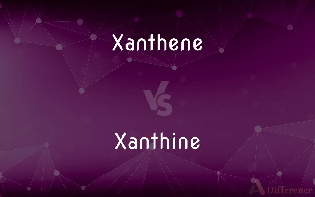 Xanthene vs. Xanthine — What's the Difference?
