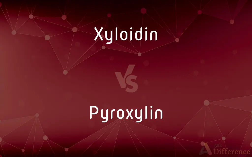 Xyloidin vs. Pyroxylin — What's the Difference?