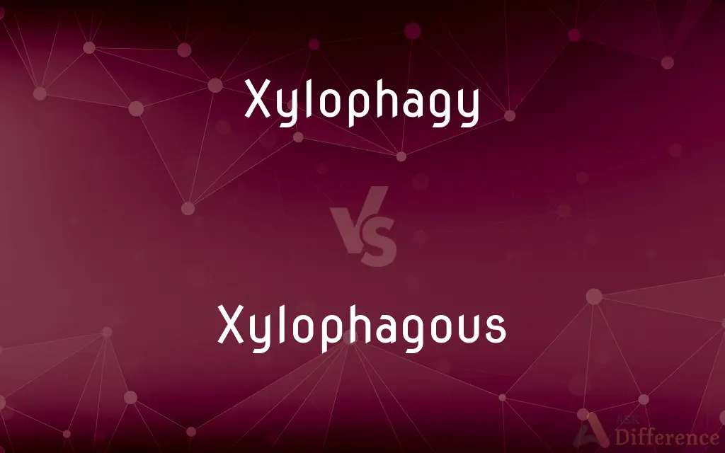 Xylophagy vs. Xylophagous — What's the Difference?
