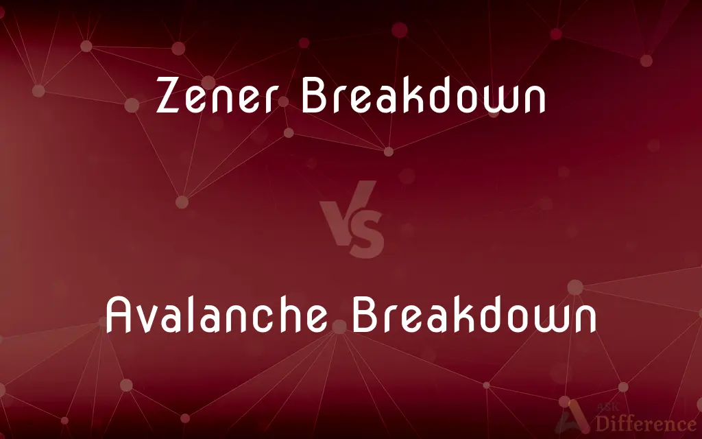 Zener Breakdown vs. Avalanche Breakdown — What's the Difference?