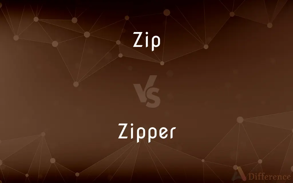 Zip vs. Zipper — What's the Difference?